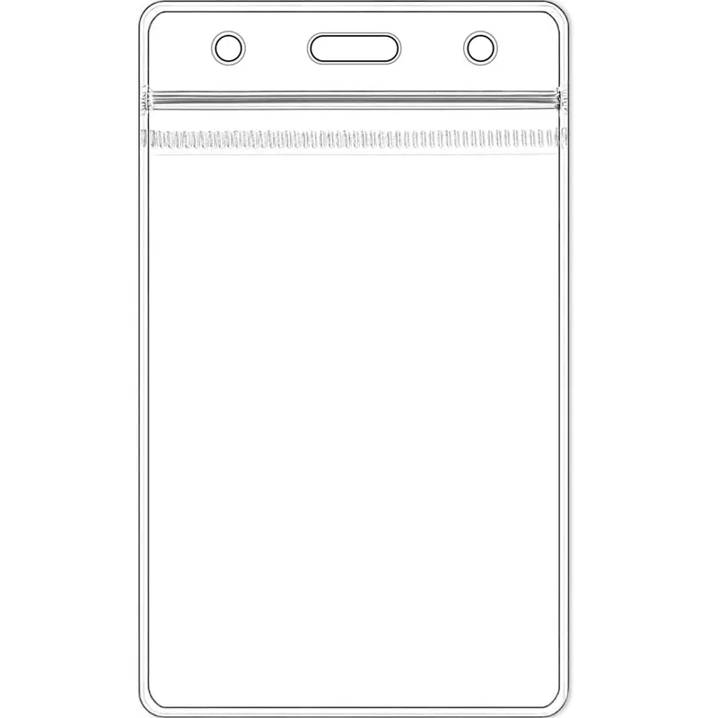 Vertical Id Badge Holders,10 Pack,Clear Plastic Work Card Sleeve,Name