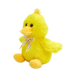 Stuffed Animal Good Stuff Push Big Yellow Duck Singing Plush Duck Toy