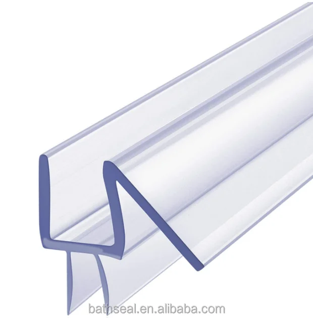 Hot Frameless Shower Door Bottom Seal Strip Stop Shower Leaks and Create a Water Barrier PVC/PC Seal Strip
