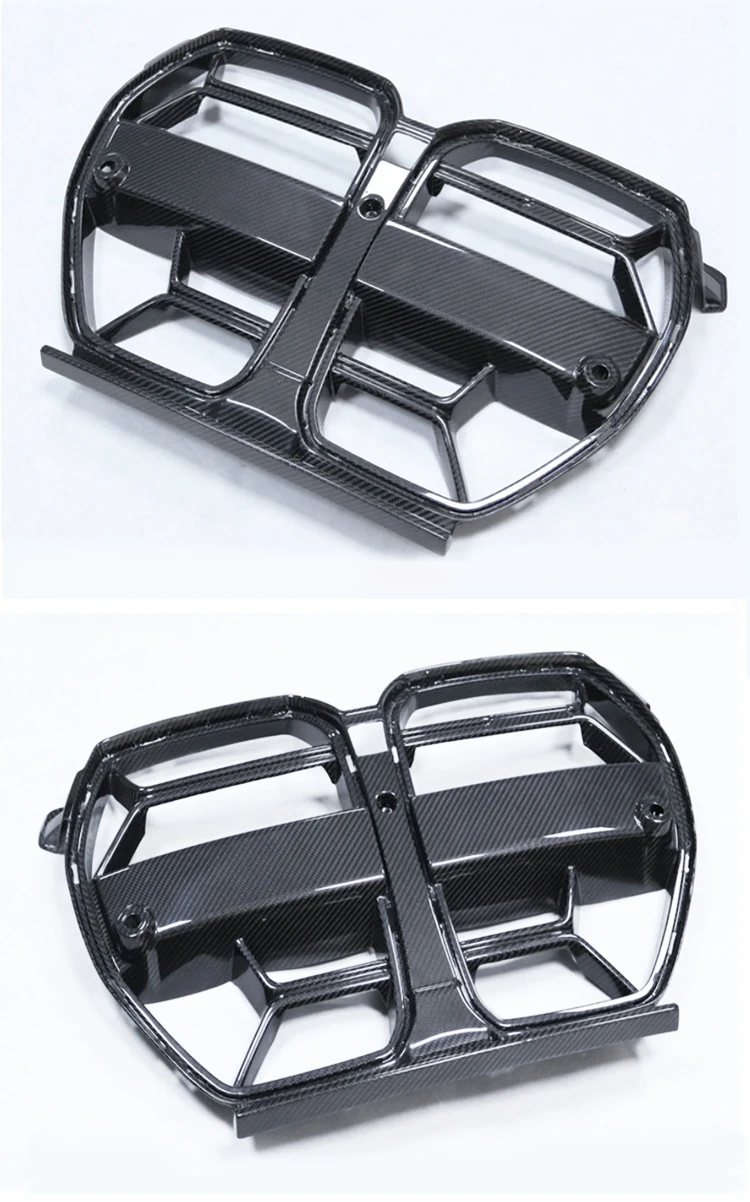 Car Grille Replacement Dry Carbon Fiber Car Front Bumper Grill For Bmw