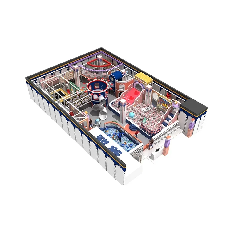 Kids Indoor Playground Equipment Family Entertainment Center with Role  Playhouse for Sale