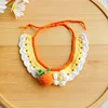 Orange knitted scarf