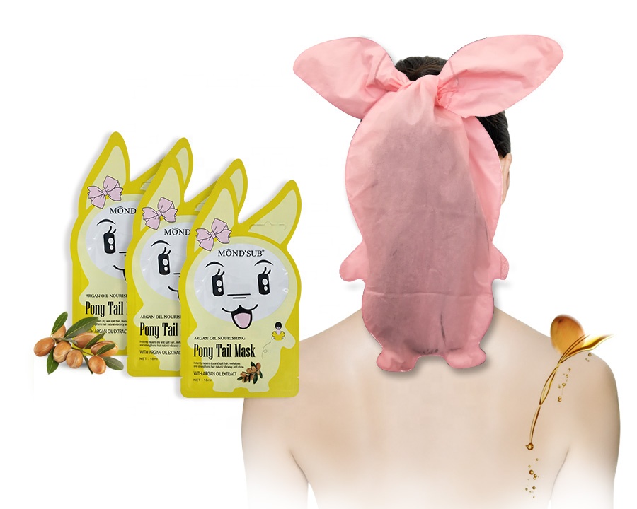 Органическое аргановое масло для ухода за волосами MOND'SUB, успокаивающий спа-крем, шелковистая протеиновая маска для волос с конским хвостом для поврежденных волос