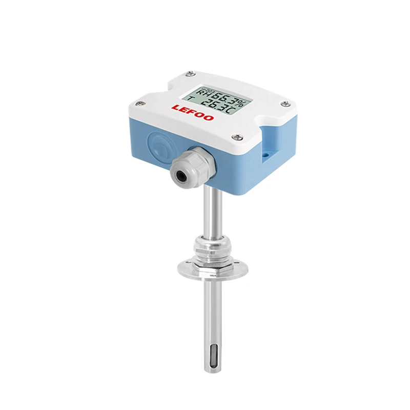 Rohrtyp, hohe Genauigkeit, Pipeline-Temperatur- und Feuchtigkeitsmesser, Messgerät, Chips, LCD-Display, Hintergrundbeleuchtung, USB, OEM, IP64, Edelstahl – Detail 1
