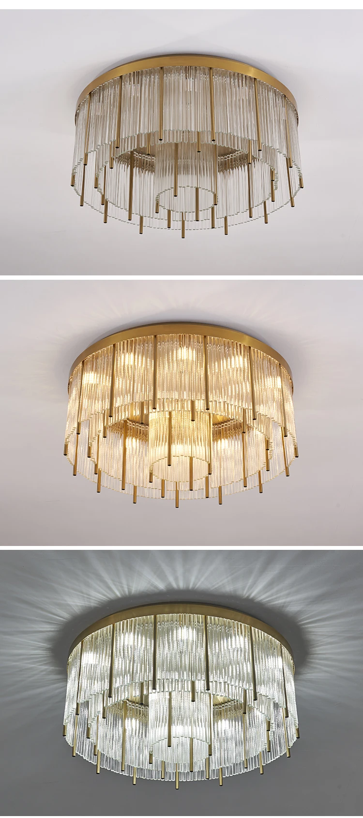 dmu8782 light luxury style indoor decoration lighting custom art frame glass project chandelier -2