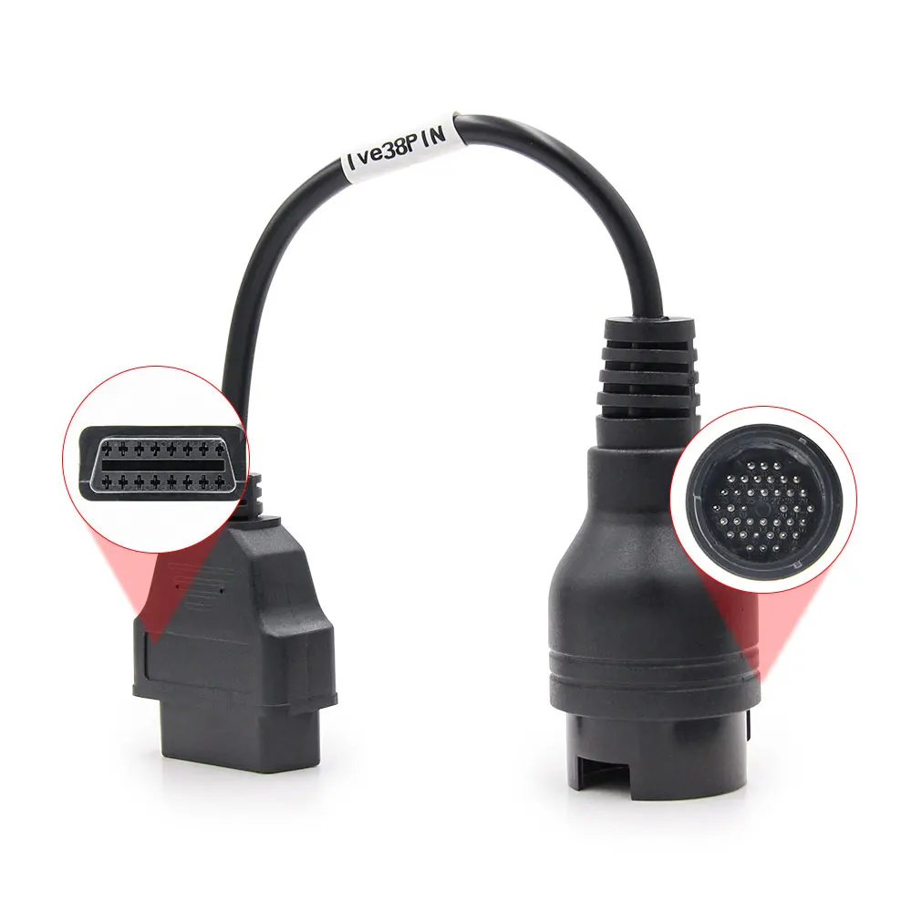 Qiilu Connecteur Adaptateur on-Board Diagnostics2 à 10 Broches et 16 Broches Câble