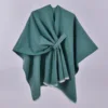 White beard strap shawl green - 130x150cm