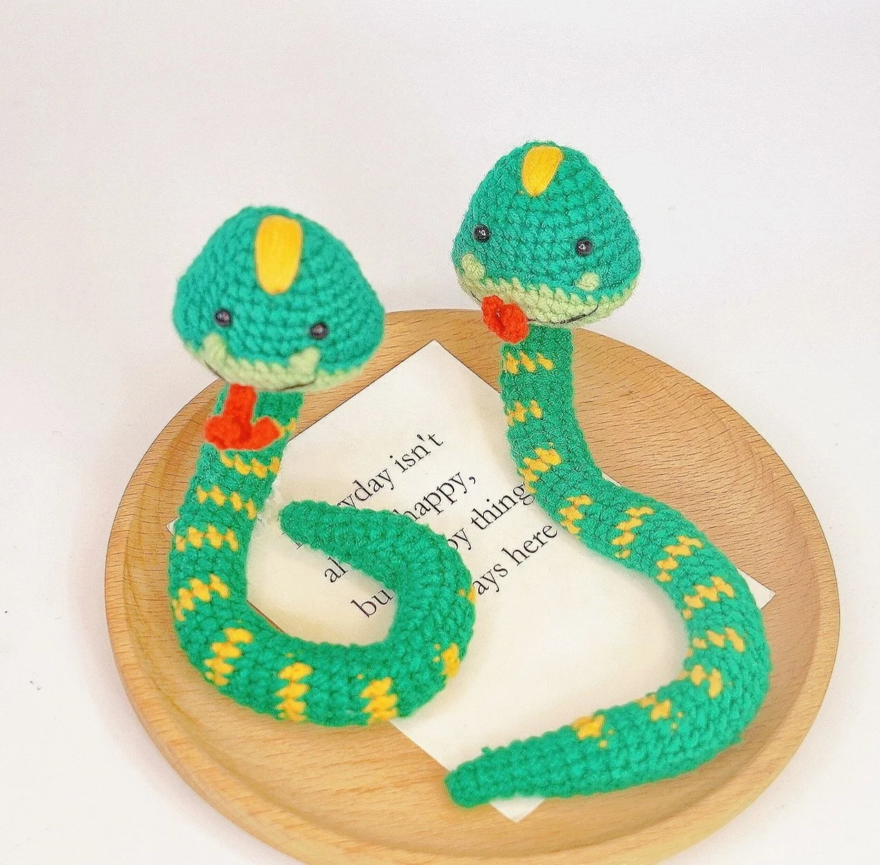 Handmade Knitting Wool Animal Snake Turtle Doll Pendant Keychain Key Chain  Knitted Animal Snake Crochet Doll Toy Gifts