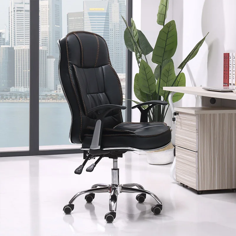 Office Ergonomic Computer Modern Leather Chairs Manager Executive Swivel Chair Furniture Set Factory Customization Wholesale image 4
