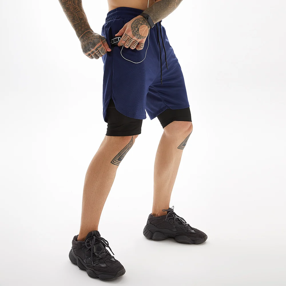 Wholesale Men's Summer Workout Classic Fit Drawstring Pockets Elastic Waist Casual Shorts341_voghion.com