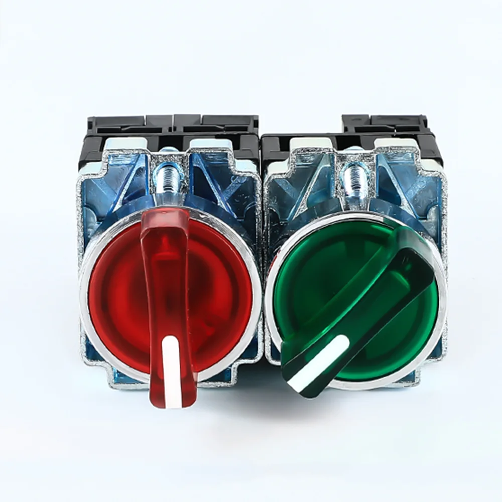 Yijia 22mm Xb2 Rotary Selector Switch 2/3 Position Latching With Green