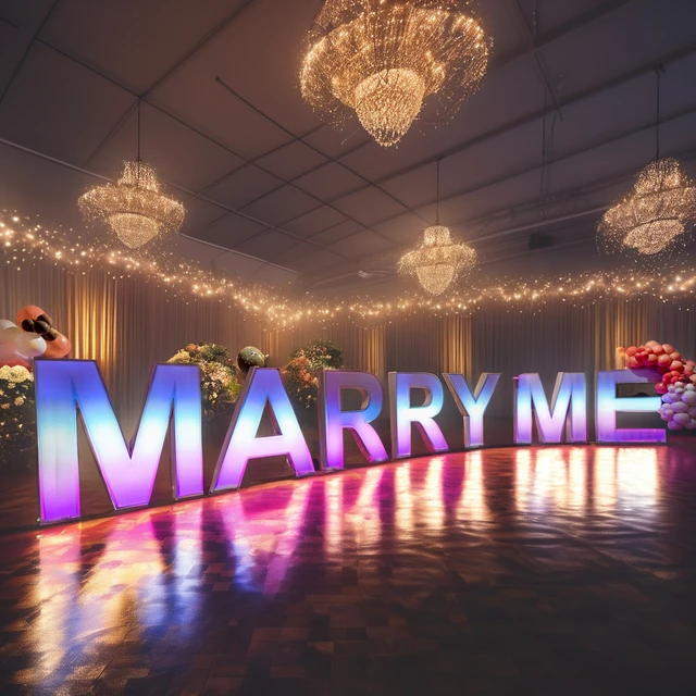 3d waterproof CRGB 12v customized acrylic neon signs for marriage and proposal