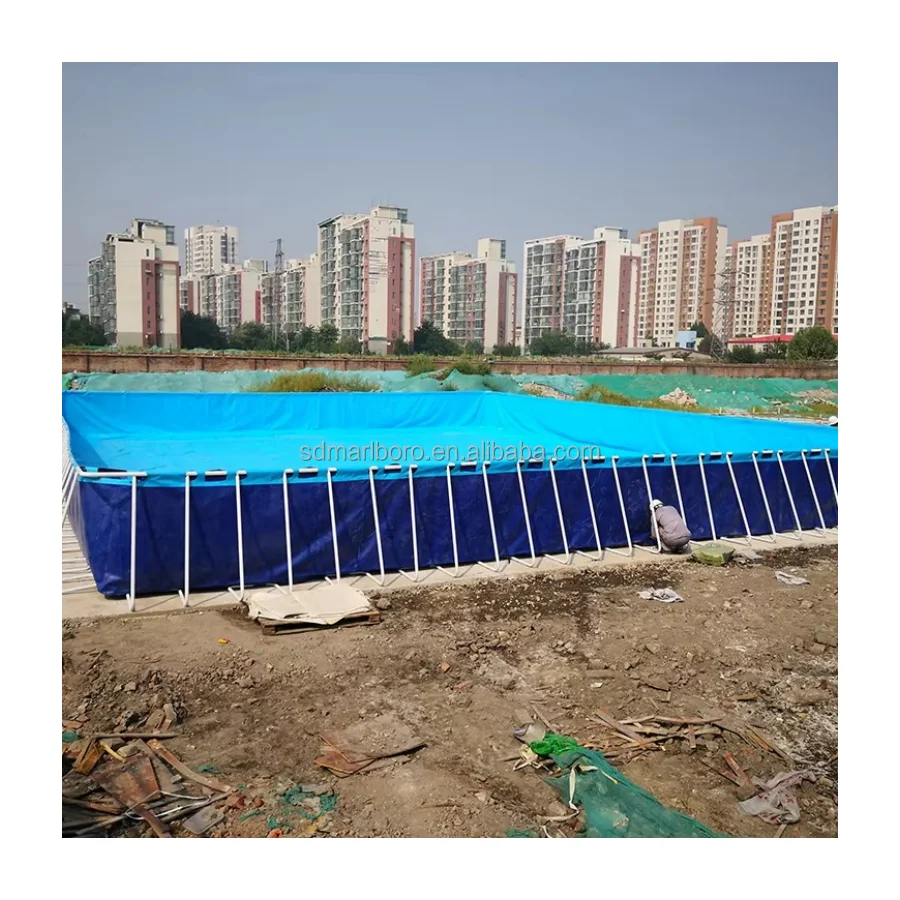 SDM 50 Cubic Meters Collapsible PVC Tarpaulin Fish Tank for Agricultural  Aquaculture Shrimp and Fish Farming Equipment
