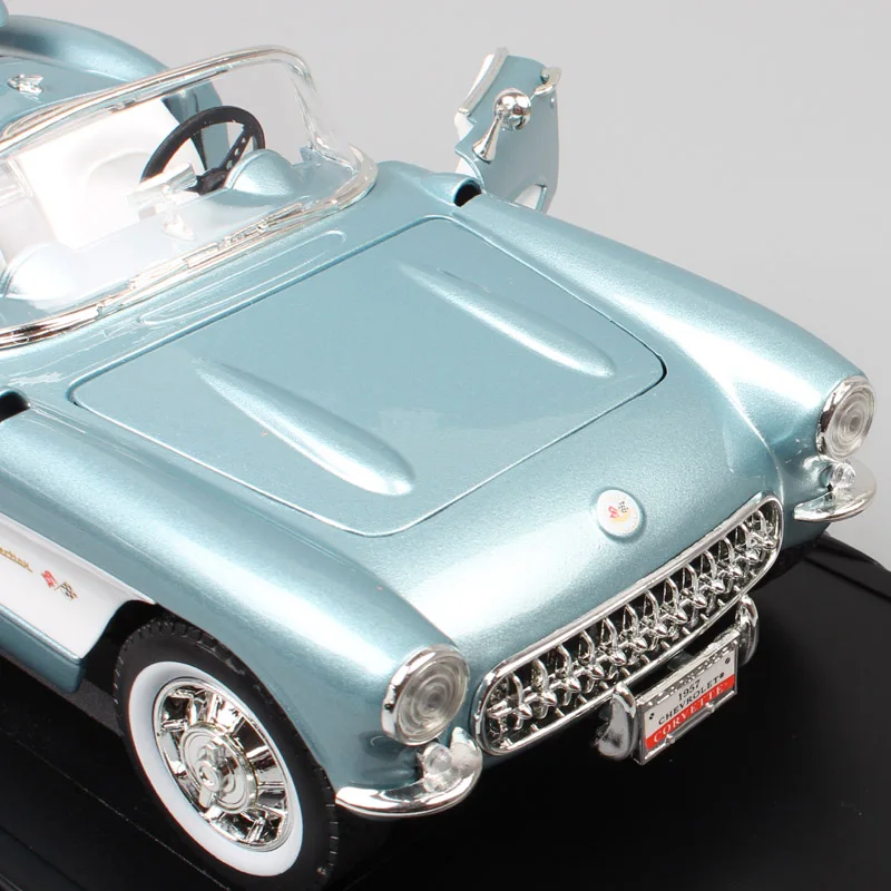 1 to 18 Large Scale 1957 Khevrolet Korvette C1 Classic Sports Car Simulation Static Model Road Hawk