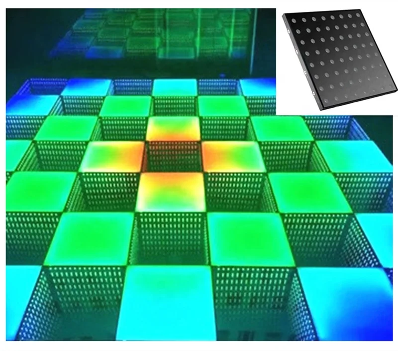 3D Interactive Dance Floor Light Infinity Mirror Wireless Dance Floor