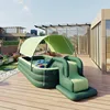 Tenda da sole per piscina verde ghiaccio da 2,6 m, senza scivolo e pompa