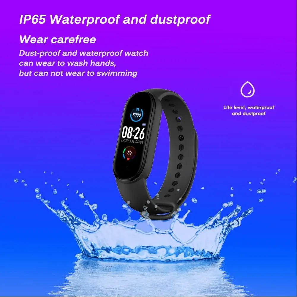 2022 Global version m5 wristband fitness tracker bracelet waterproof smart watch band 5