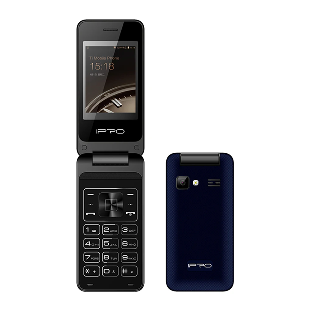 Global Version 2G Flip Phone Mobile Double Screen 2.8/1.77 Inch Dual Feature Phone