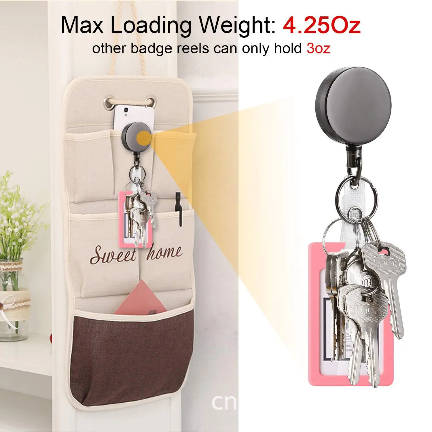 
 Металлический держатель для ID бейджей с зажимом для ремня брелок для именной карты  