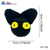 Yellow eyed black cat head
