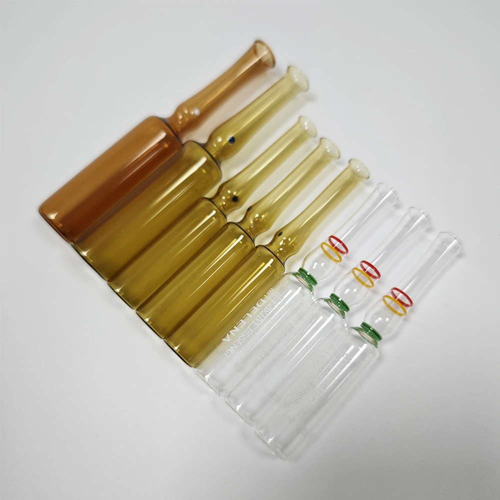 1ml 2ml 5ml 10ml Glass Ampoule Bottle with Curved Neck and Easy-to-Break Ampoule