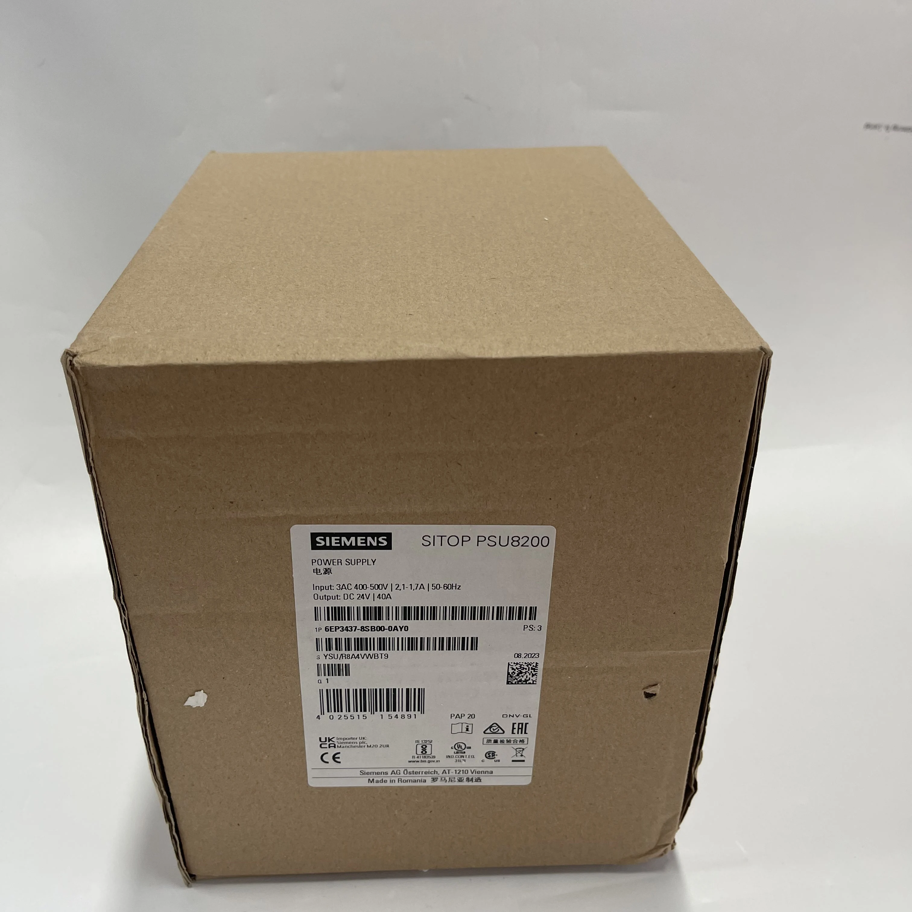 Siemens Power Supply 6EP3437-8SB00-0AY0 Siemens Power Supply 6EP3437-8SB00-0AY0