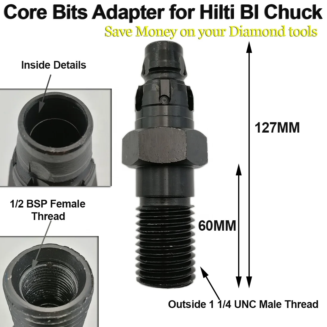 Diamond Popular Core Bits Connection Adapter Hilti DD-BI for HILTI BI Chuck DD100 DD110-W DD120 DD130 DD150-U