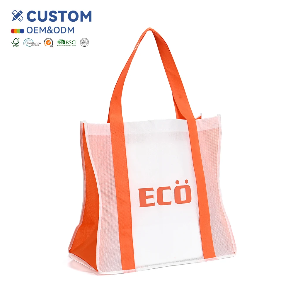 Wholesale Custom Eco Tote Bag Non-Woven Reusable Grocery Shopping Bag Personalized Novelty Gift for Daily Use Promotional Tote