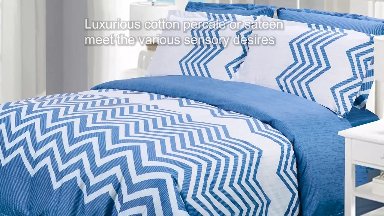Custom Printed Duvet Cover Pure Cotton Fancy Bedding Set Manufacturers