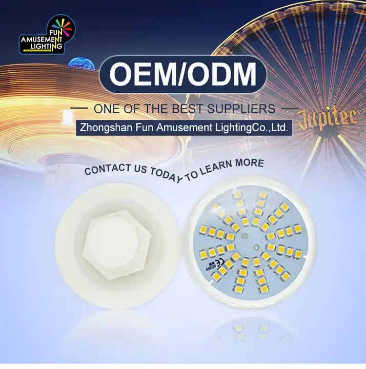 High Quality Single Color LED Pixel Light 60mm E14 LED Lamp IP65 Plastic Body for Theme Park Amusements 48 Points