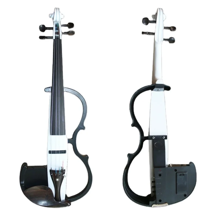 Years of export experience Students use flame solid wood electric violin with ebony accessories