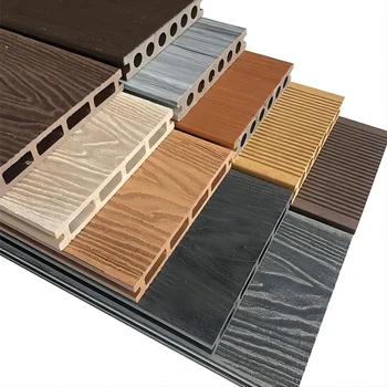 High Quality WPC Wood and Plastic Embossed Woood Grain Composite Decking for Swimming Pool Flooring