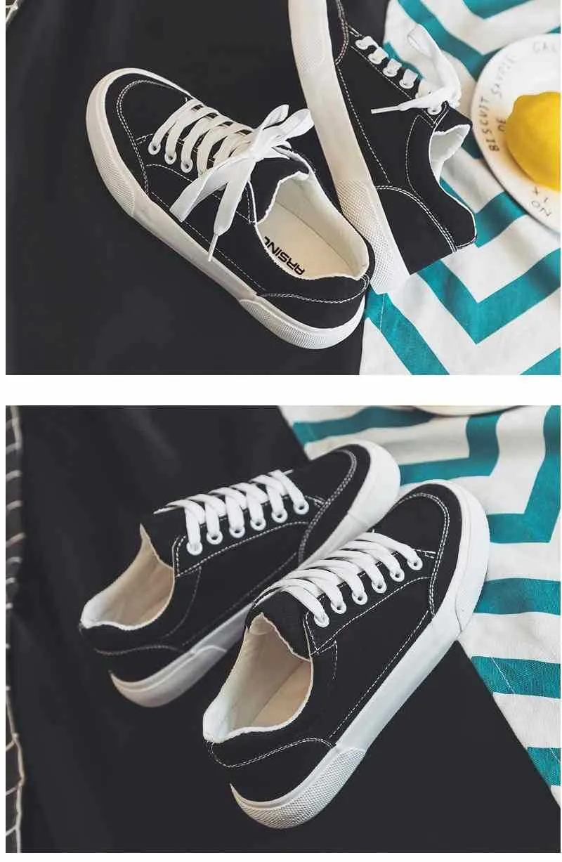 Classic Latest White Black Lace Up All Sport Casual Unisex Canvas ...