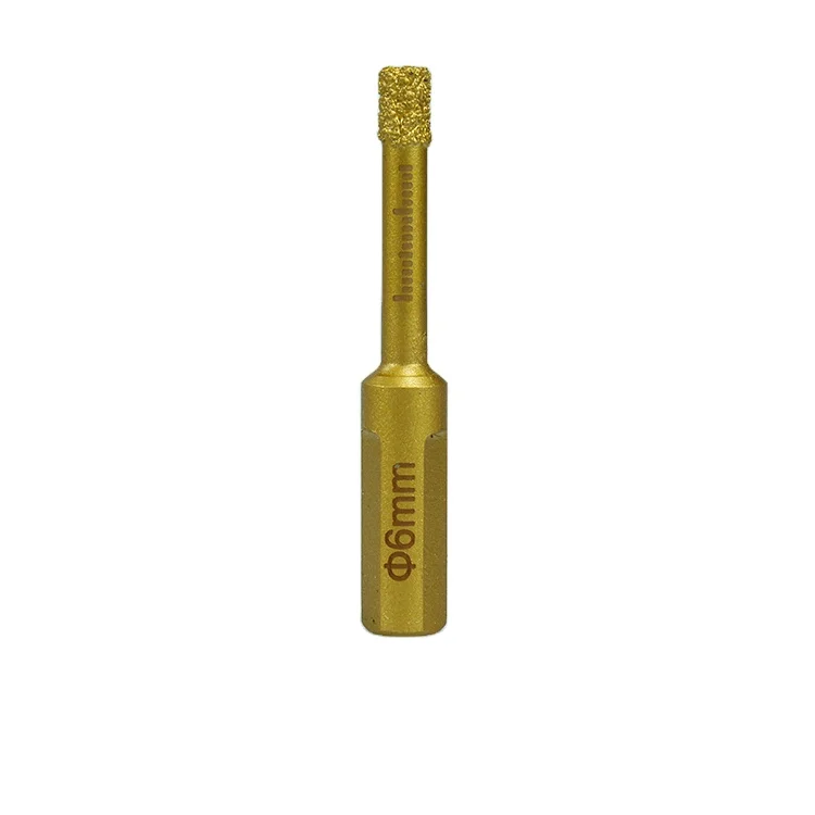 Triangular Shank Dry Porcelain Diamond Core Drill Bit Tile 5-100mm Vacuum Brazing Technology Concrete Masonry Drill Bit M14 35mm