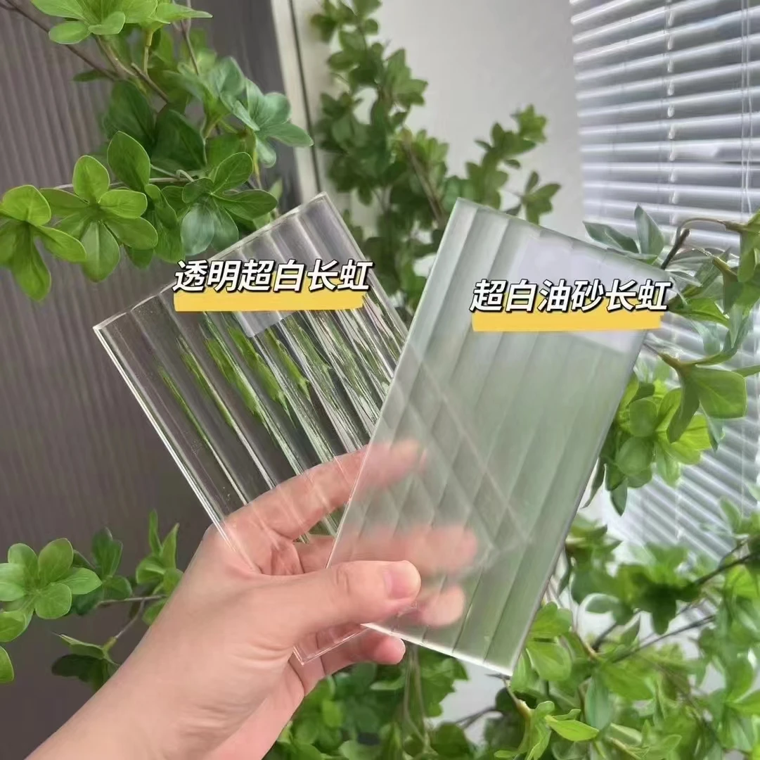 China Direct Supply clear Rain Patterned Stained Glass Flora Nashiji Pattern Glass Wholesale Price