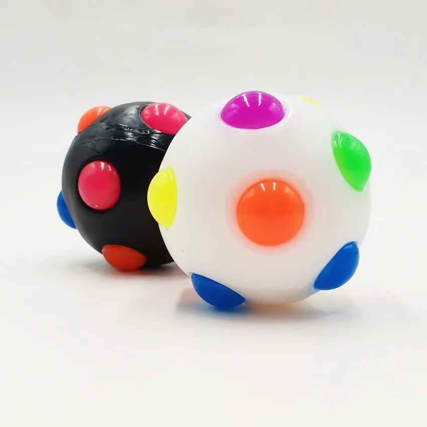 Flash Jumping Vibrating Bouncing Ball Creative Flashing Dancing Ball with Colorful LED Light and Music Novelty Light up Jump B
