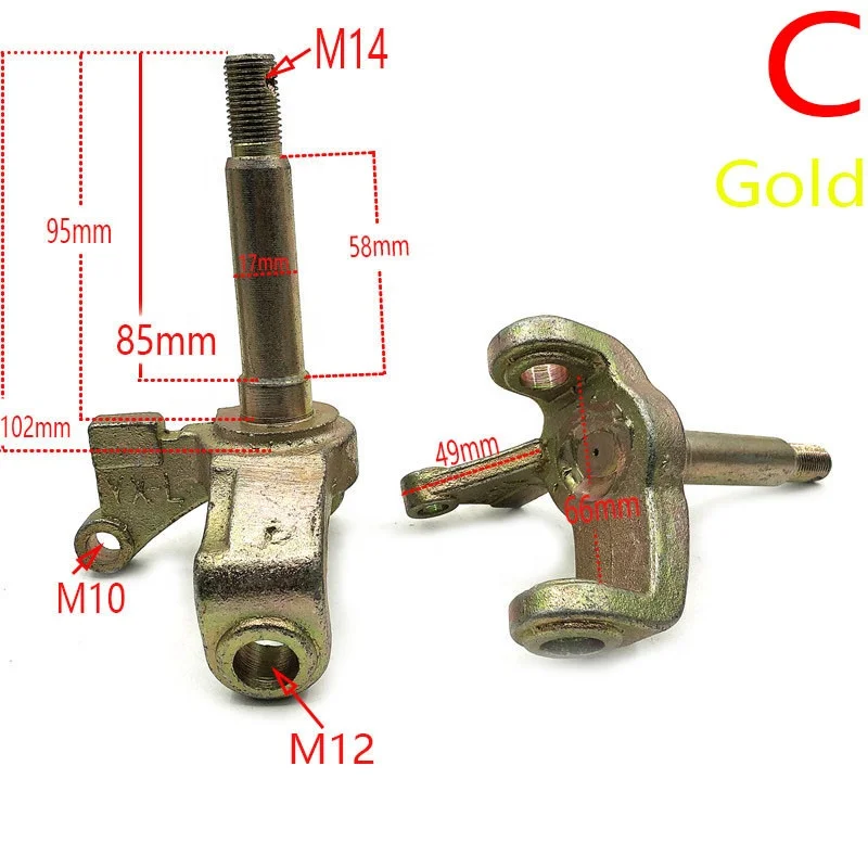 ATV Steering Strut Knuckle Spindles Fit for Chinese 50cc 70cc 90cc 110cc 125cc 150cc 200cc 250cc Go Kart ATV Bike Parts