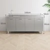 Unità a quattro ante da 160 cm con lavello singolo - sinistra/destra - 304