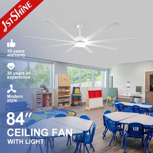1stshine Ceiling Fan 84" Aluminum Blades Large Ceiling Fan With LED Lighting and Remote Control