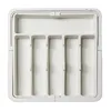 White (Three-sided expandable knife and fork storage box)