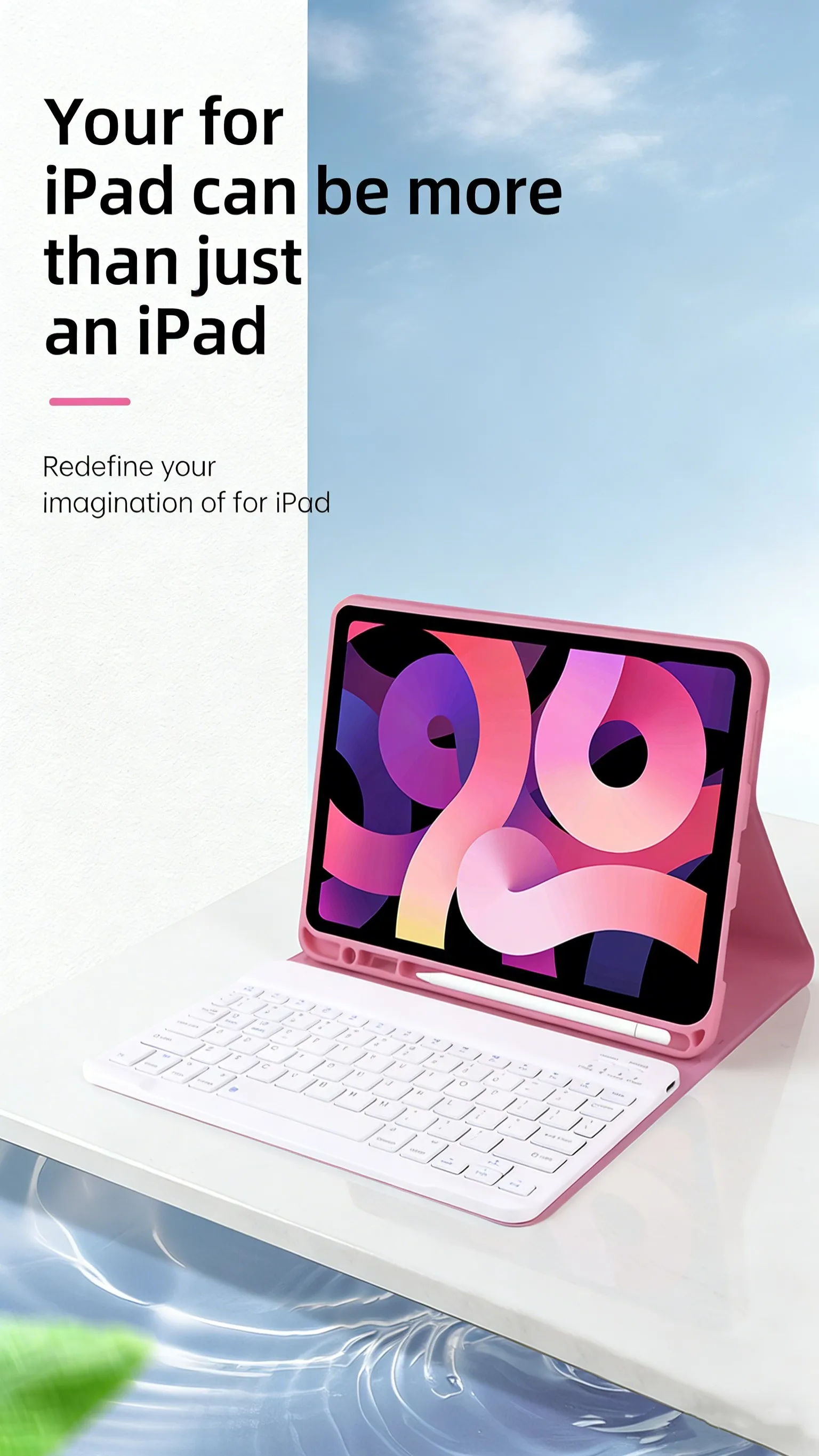 product premium magnetic detachable leather keyboard case for ipad11 a16 109 ultra slim protective cover with multi angle stand-2