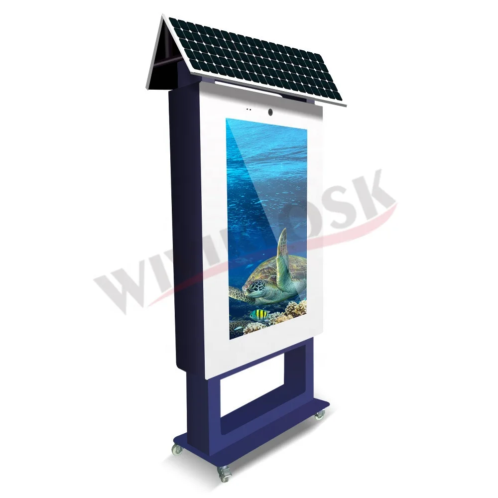 Solar Power Waterproof Dustproof Touch Screen Information Kiosk