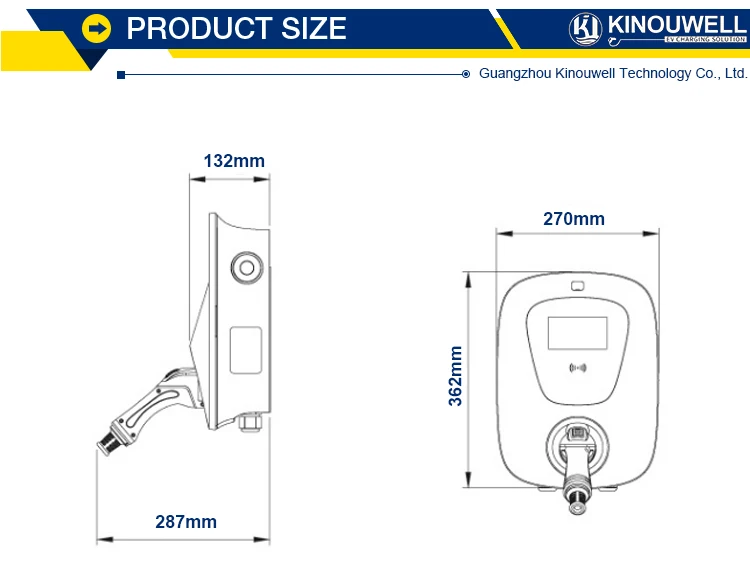32a Wall Mounted Ac Wallbox Ev Charging Station 7kw Ce Level2 Type 2 ...