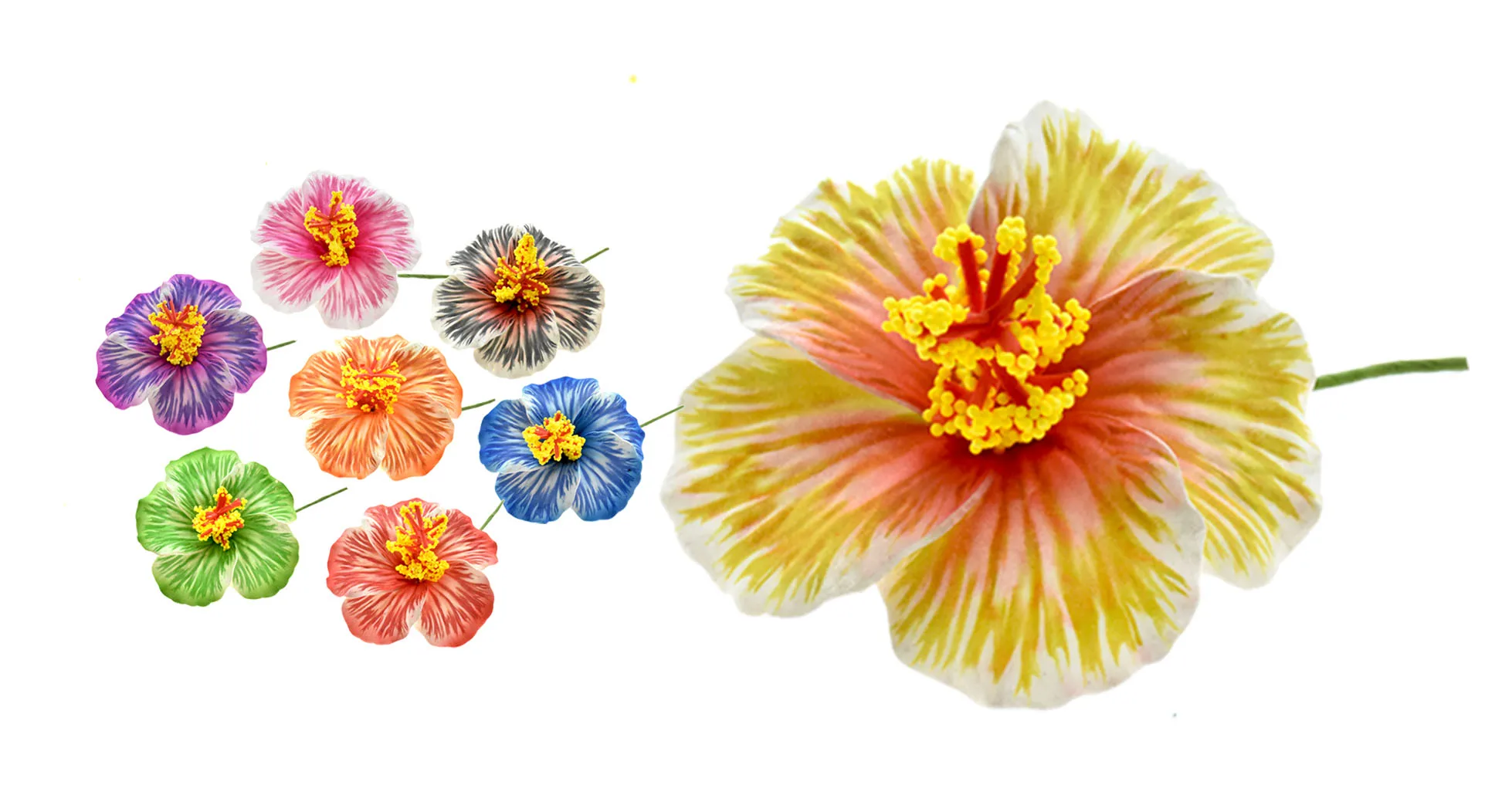 Best Seller Artificial Eva Foam Flower Hair Stem Hawaiian Hibiscus Foam