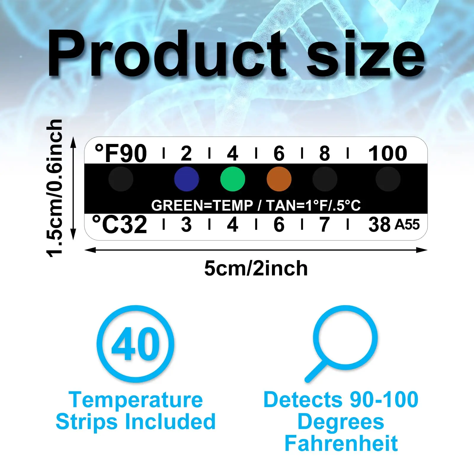 High Quality Custom Urine Testing Adhesive Lcd Strip Thermometer for Bottle