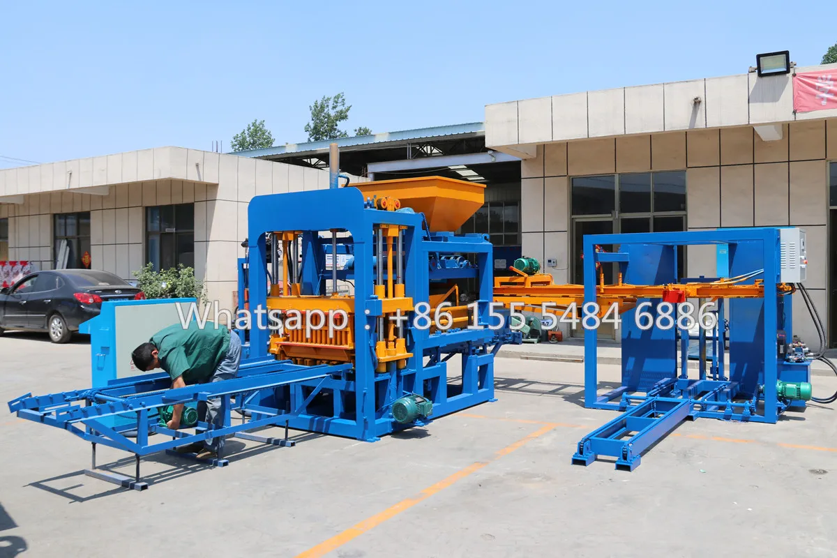 QT4-18 automatic cement brick machine solid paver brick block making ...