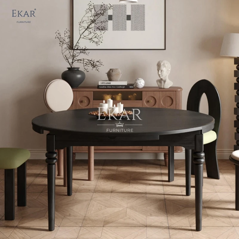 product new design expandable furniture luxury dining table   modern foldable kitchen table for space efficiency-62