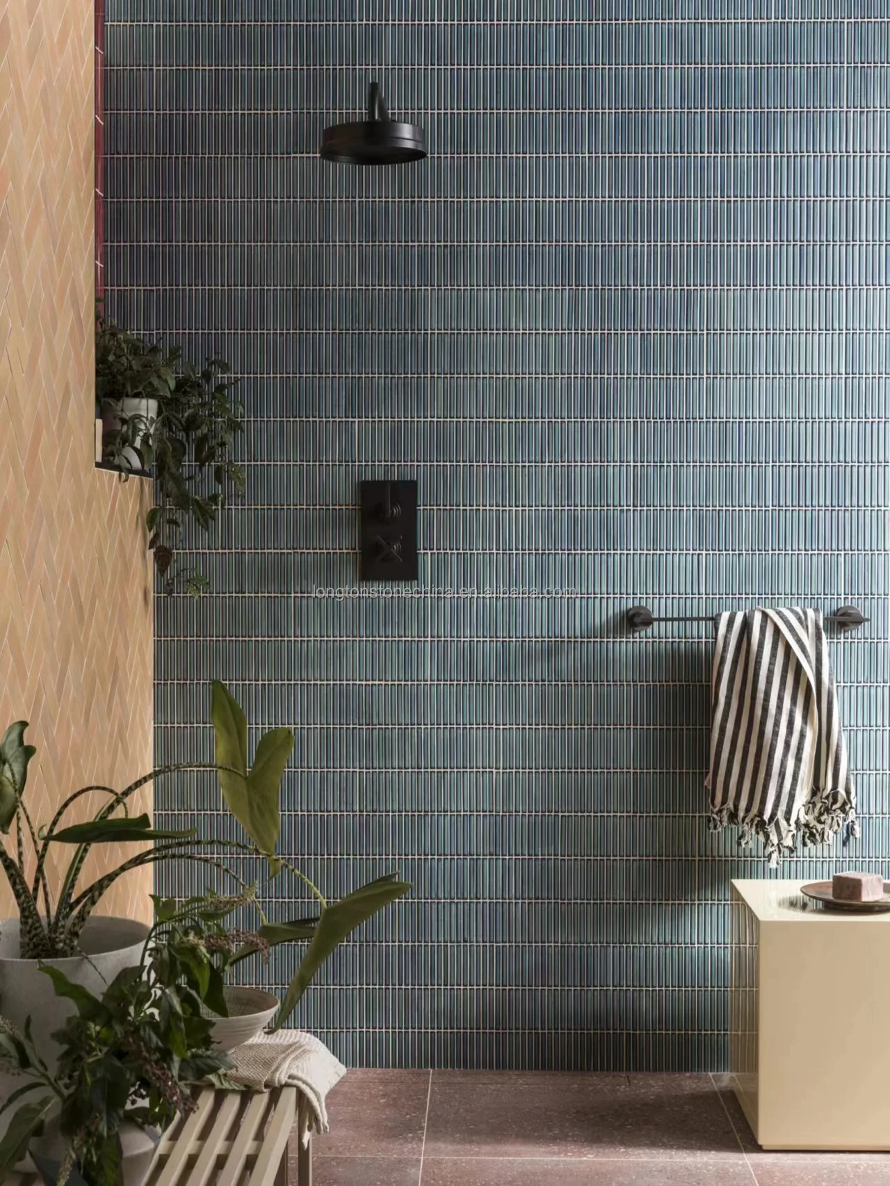 Foshan Factory Premium Glazed Porcelain Kit Kat Finger Strip Mosaic Tile for Bathroom and Kitchen Decor Ceramic Mosaic Tile