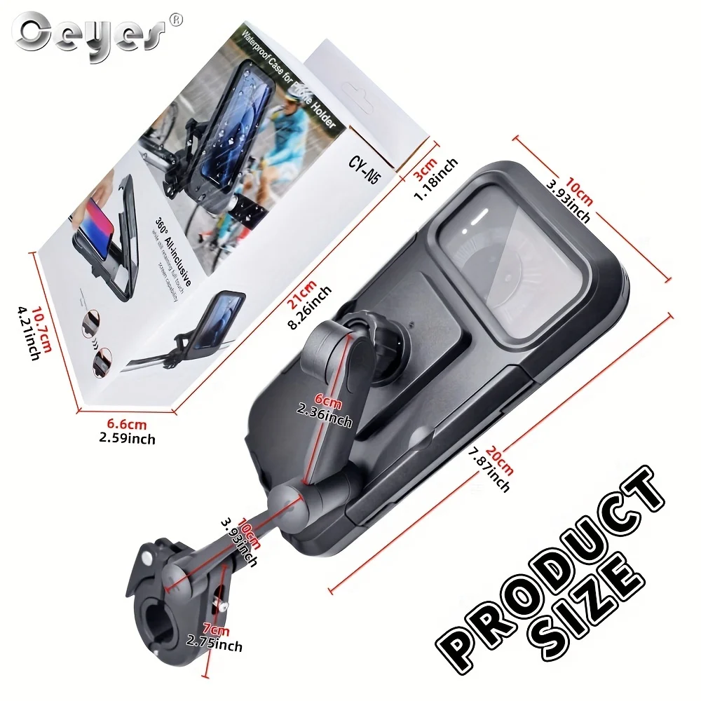 Waterproof Cell Phone Bike Scooter Handlebar Holder Stand Mount Adjustable Motorcycle Bike Bicycle Phone Holder