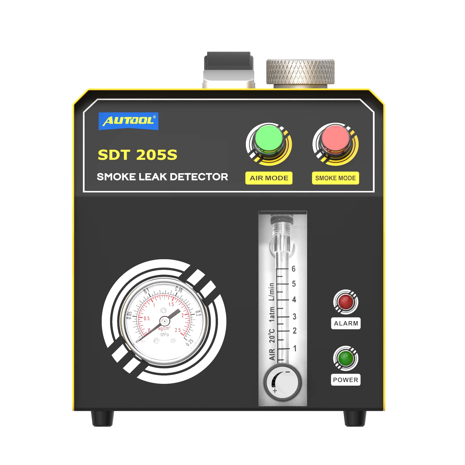 AUTOOL SDT205S Smoke Machine with Air Pressure Leak Detector Car Trucks EVAP Detect Pipe Smoke Leakage Analyzer for Cars